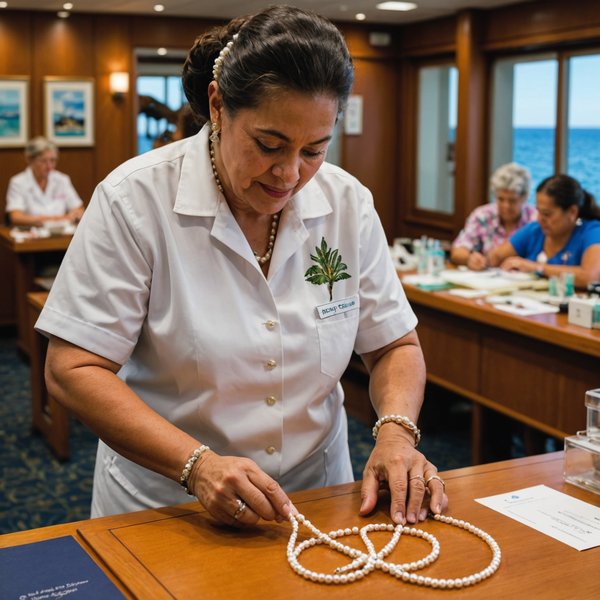 Quelle croisière permet de participer à des ateliers de fabrication de bijoux en perles en Polynésie?